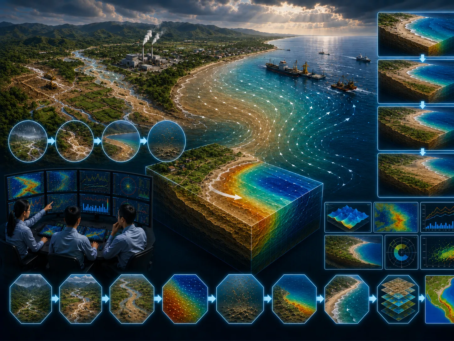 Bathymetric and Shoreline Change visual